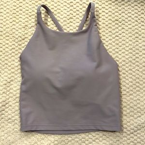 Lavender athletic top with built in sports bra